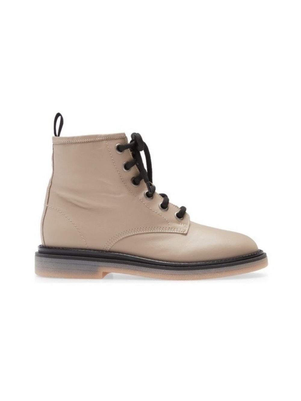 AGL Attilio Giusti Leombruni Stone Leather Lace Up Rubber Sole Bootie NWT